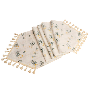 田园小清新桌旗餐边柜盖巾长方形茶几旗棉麻茶旗斗柜电视柜盖布艺