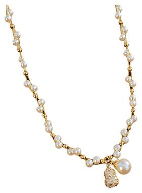 珍珠花生吊坠项链高级感轻奢小众