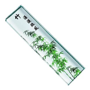 中国风创意水晶镇纸定制高颜值书法水晶玻璃镇尺文创摆件来图定做国潮风高清复印玻璃镇纸压书网红笔搁固定器