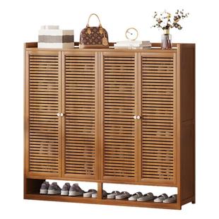 家用门口外鞋架子多层防尘鞋柜室内入户出租屋走廊新款2025爆款竹