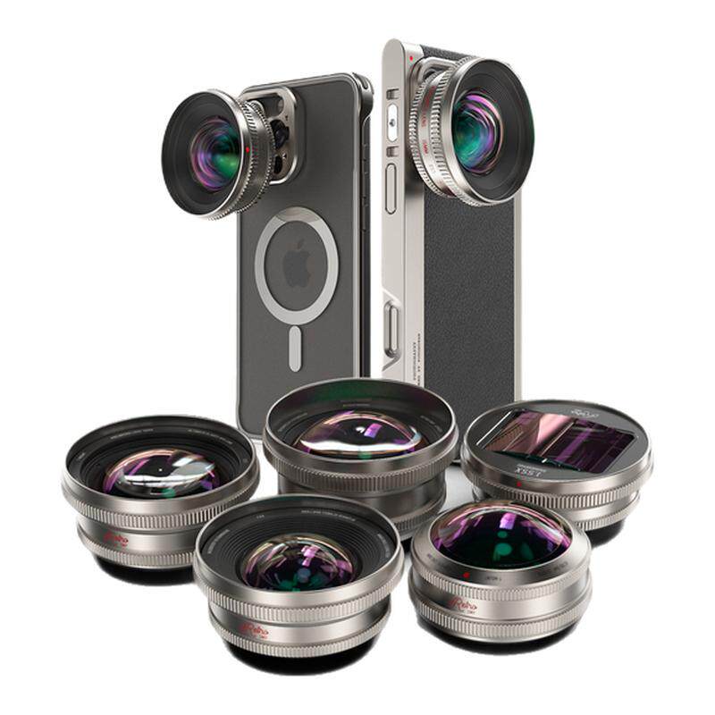 fotorgear新品钛原色手机外接复古镜头60mm人像75mm微距16mm广角8mm鱼眼1.55x变宽电影视频照片拍摄