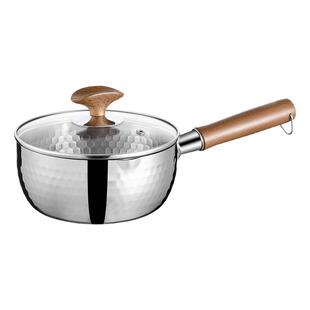 不锈钢316L雪平锅无涂层小奶锅家用泡面锅小汤锅一人食小锅辅食锅