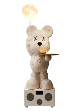 客厅k歌音响暴力熊大号摆件沙发电视柜旁高档轻奢落地乔迁装饰品