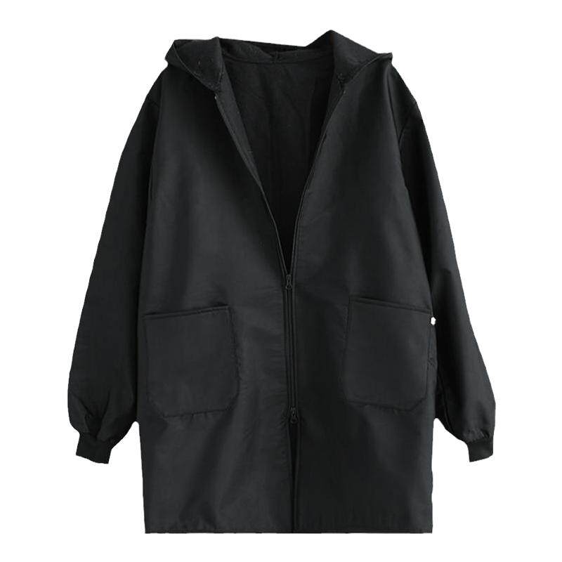 加绒罩衣围裙大褂大褂罩衣工作服男女劳保服印字定制防水长袖耐磨