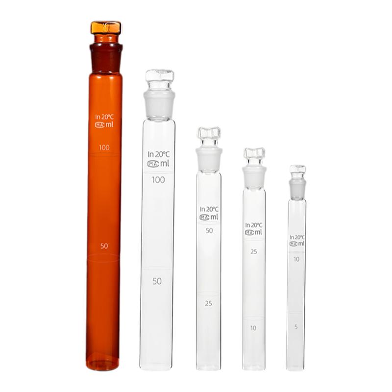 A級具塞比色管過檢 10ml 25ml 50ml100ml納氏玻璃半刻度比色管