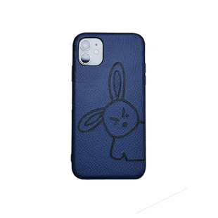 里面LM｜可爱奋斗兔真皮适用iPhone17ProMax华为Pura80情侣手机壳定制精致个性不撞壳小众多色可选原创