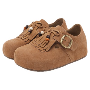 星期六厚底勃肯鞋女款2025秋冬新品4CM内增高复古百搭软底单鞋