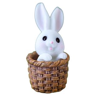 烘焙生日蛋糕装饰品摆件网红小兔子韩式迷你胡萝卜箩筐田园风格