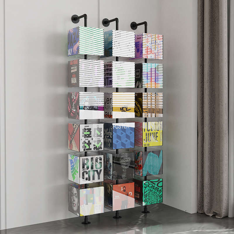 立方体旋转亚克力照片墙可替换组合相框文化背景板互动装饰翻转牌