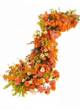 瀑布仿真花桌花婚礼迎宾装饰摆件