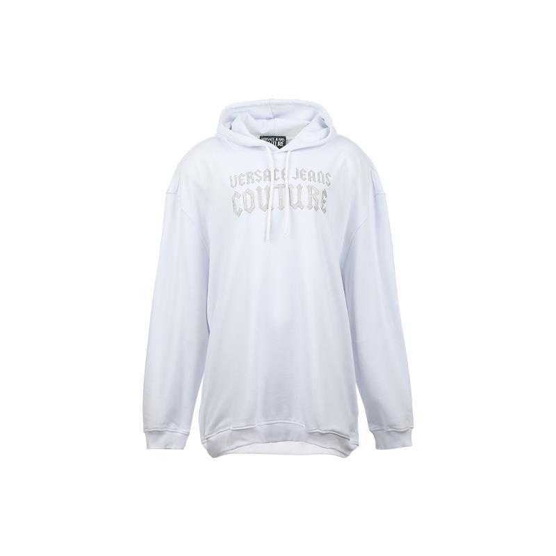 【自营】Versace Jeans Couture女士宽松街头印花连帽套头卫衣