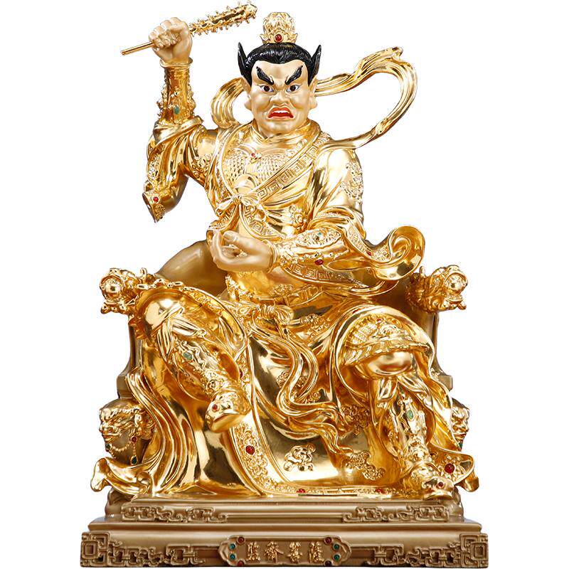 圆通佛具 铜贴金龙椅监斋菩萨供奉神像 监斋使者佛像寺院护法大士