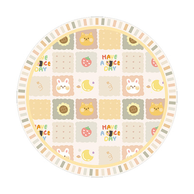 儿童房卡通圆形地毯客厅卧室