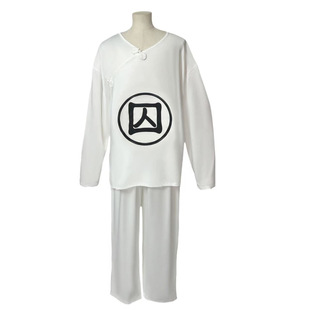 囚犯睡衣古装长袖长裤囚服家居演出cos古代犯人服装纯狱风情侣款