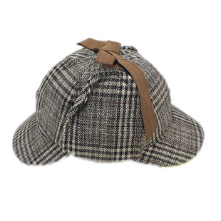 跨境热销神探夏洛克周边福尔摩斯同款猎鹿帽卷福侦探帽男女帽子
