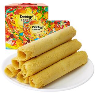 dobby哆比原味鸡蛋卷老式手工蛋卷零食独立包装铁罐礼盒送礼高端