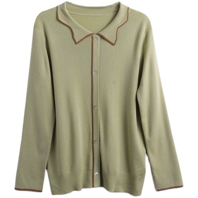 胖太太针织衫适中OL气质宽松荷叶