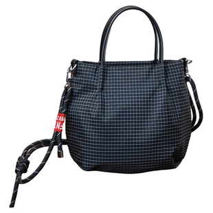 【小号】2026新款原创格纹防水尼龙单肩包通用休闲简约小众斜挎包