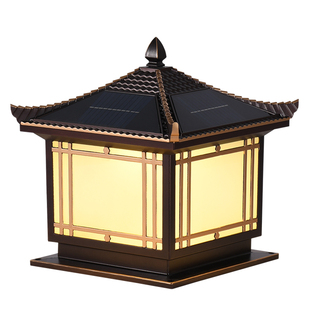 太阳能柱头灯柱子灯户外防水别墅庭院门柱灯家用大门围墙灯墙头灯