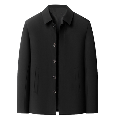 中老年爸爸装宽松夹克春秋冬系扣