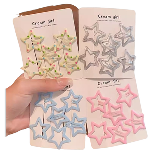 星星发夹儿童2026网红小女孩爆款发饰刘海碎发头饰女童后脑勺发卡