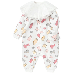 巴拉巴拉婴儿连体衣轻薄羽绒服男童新款冬装女童宝宝抱衣爬服保暖