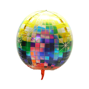 4D迪斯科气球铝膜铝箔生日派对装饰场景布置KTV商场酒吧镭射婚庆