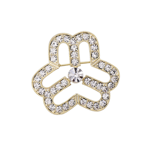 妇联标志胸针水钻胸花妇女联合会胸章徽章定做高档妇徽会徽丝巾扣