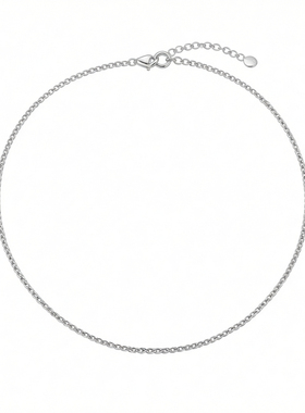 月售500条999足银素链无吊坠项链