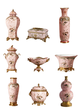 奢华描金手绘欧式法式美式装饰品