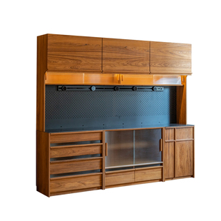 技间定制法式餐边柜中古风全缅甸瓦城野生林柚木满墙储置物餐边柜