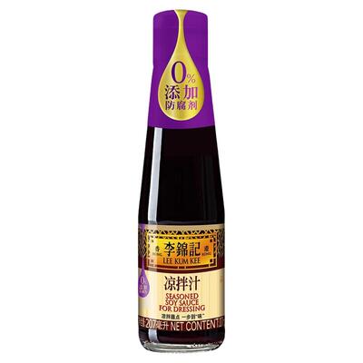 李锦记凉拌汁207ml配料表透明