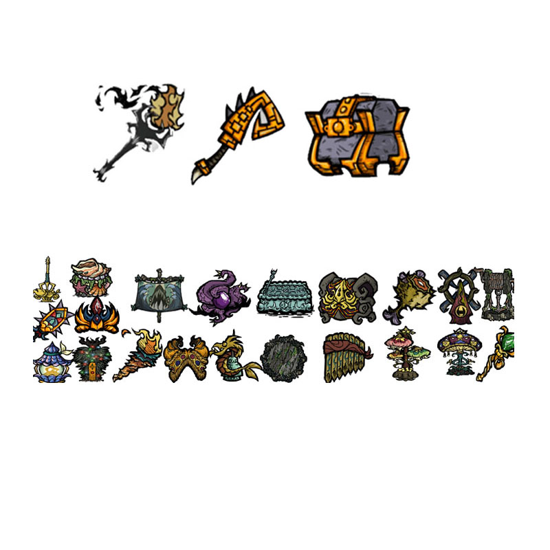 饥荒联机版皮肤代领直播打包玫瑰古火把解密手杖箱子steamWeGame