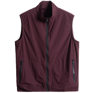 中年爸爸夏装本命年红色马甲轻薄透气中老年人夏季宽松单层马夹男