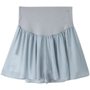 孕妇夏装托腹裤子夏季外穿宽松阔腿短裤夏薄款雪纺热裤怀孕安全裤