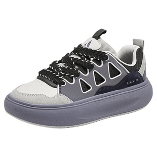 斯凯奇2026春季新款男子时尚休闲运动鞋百搭厚底增高鞋舒适板鞋