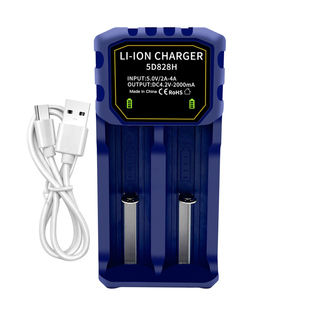 小风扇18650锂电池充电器3.7V双槽加长21700手电筒只能26650座充