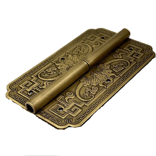 中式红木家具合页顶箱柜铜活衣柜门铜合页明装脱卸合页仿古花合页