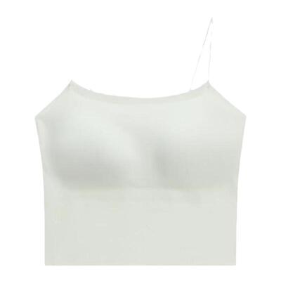 曼娜莎无痕内搭打底外穿美背固定杯简约长款无钢圈网红女吊带背心