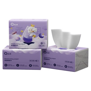 600张*3包轻小柔加厚4层乳霜保湿6/12包柔纸巾婴儿抽纸巾国货母婴