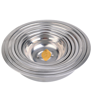 不锈钢汤盆加厚饭店专用厨房小盆儿商用装汤碗食堂小学生餐馆大号