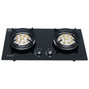 特推农村沼气双灶猛火灶嵌入式不锈钢玻璃双灶农村粪池沼气专用灶