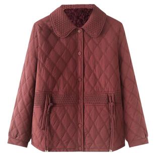 妈妈加绒棉衣2025秋冬新款棉袄短款洋气保暖外套中老年人加厚棉服