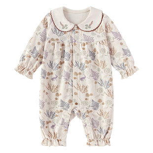 【清仓】babylove【纺软织柔】女宝宝连体衣春秋纯棉哈衣洋气衣服