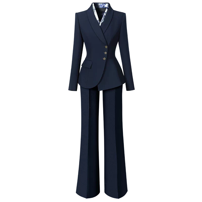 秋冬高级感职业女西装套装工作服