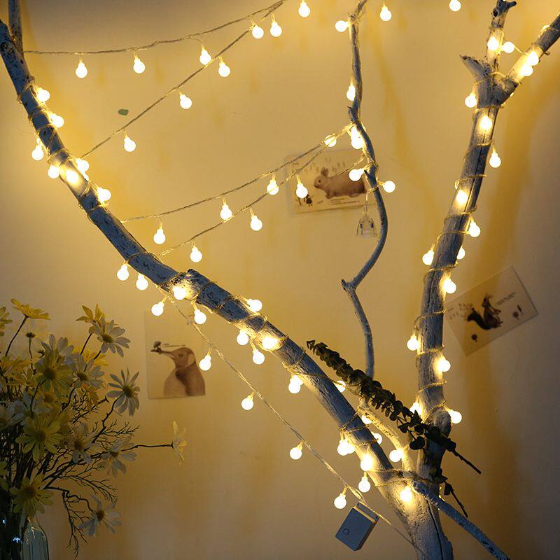 led球球装饰灯圆球灯串生日背景暖房间告白灯布置造型场景表白光