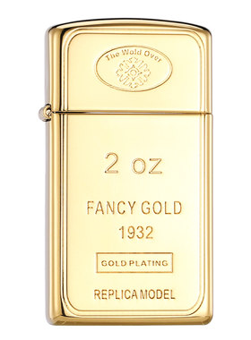 zippo正品打火机18K小金条