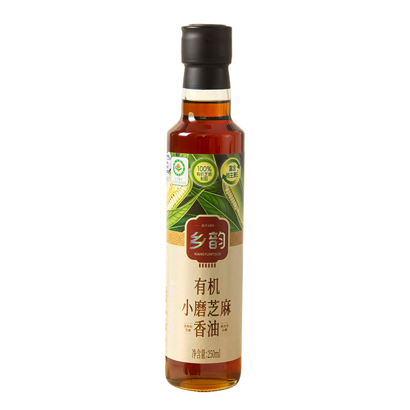 乡韵有机小磨芝麻香油250ml凉拌