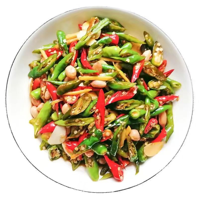 农家自制手工腌辣椒下饭菜