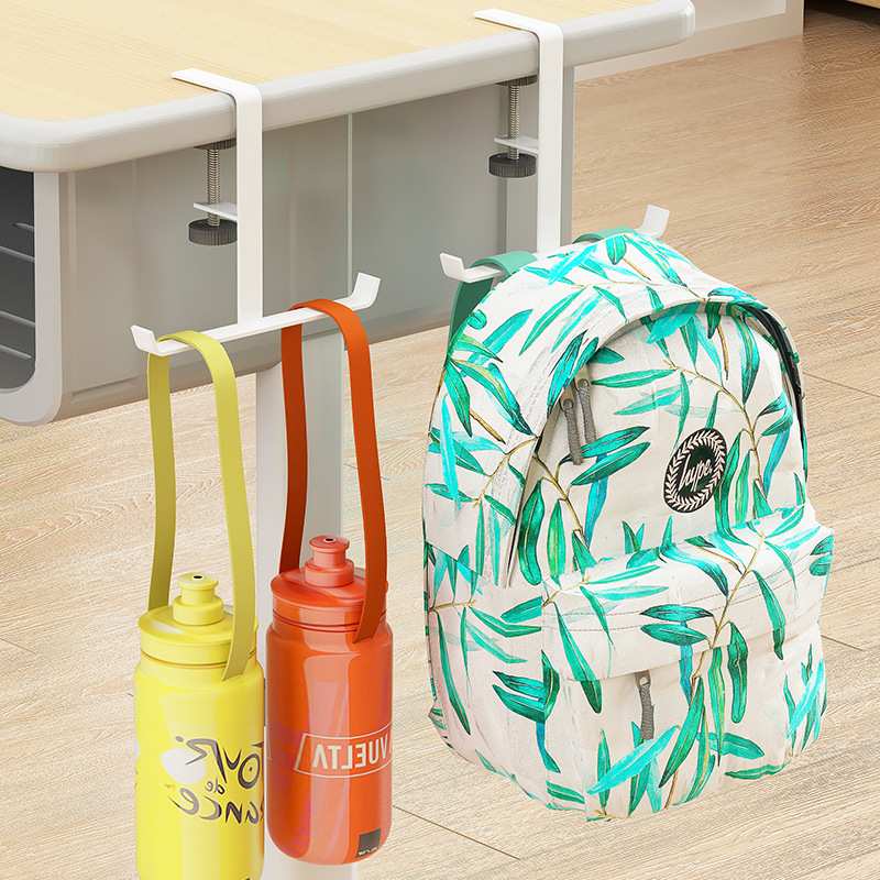 课桌边书包挂钩桌边神器免专用书打孔教室挂勾学生挂架置物架桌旁